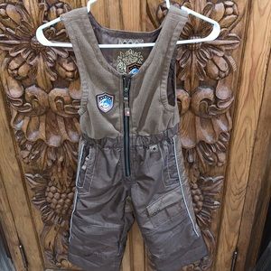 Vintage Obermeyer size 2 snow bib brown